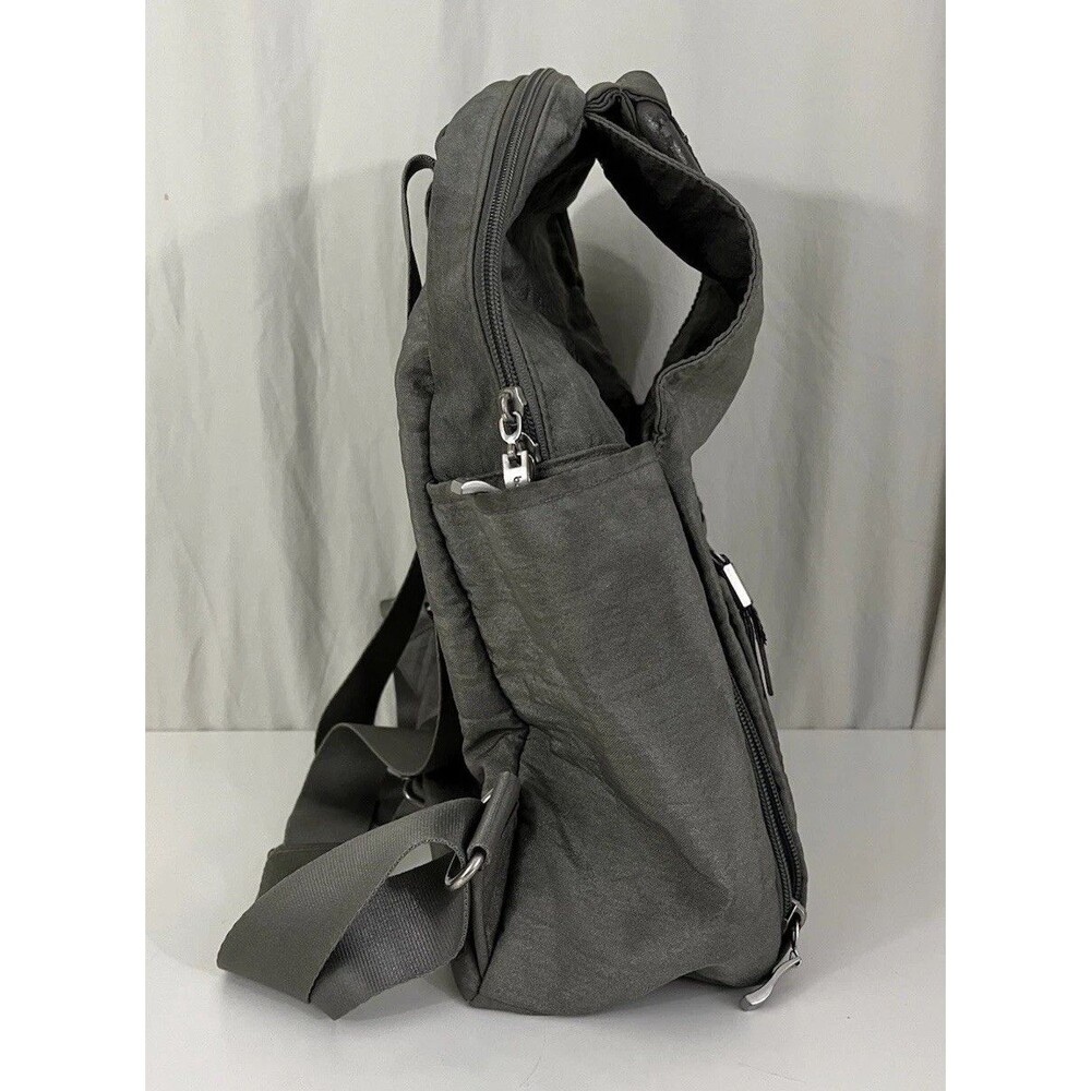 BAGGALLINI All Day AntiTheft RFID Protection Nylon Backpack GREY - Picture 3 of 7